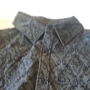 Beverly Hills Polo Club Black Casual Button Down Shirt Long Sleeves